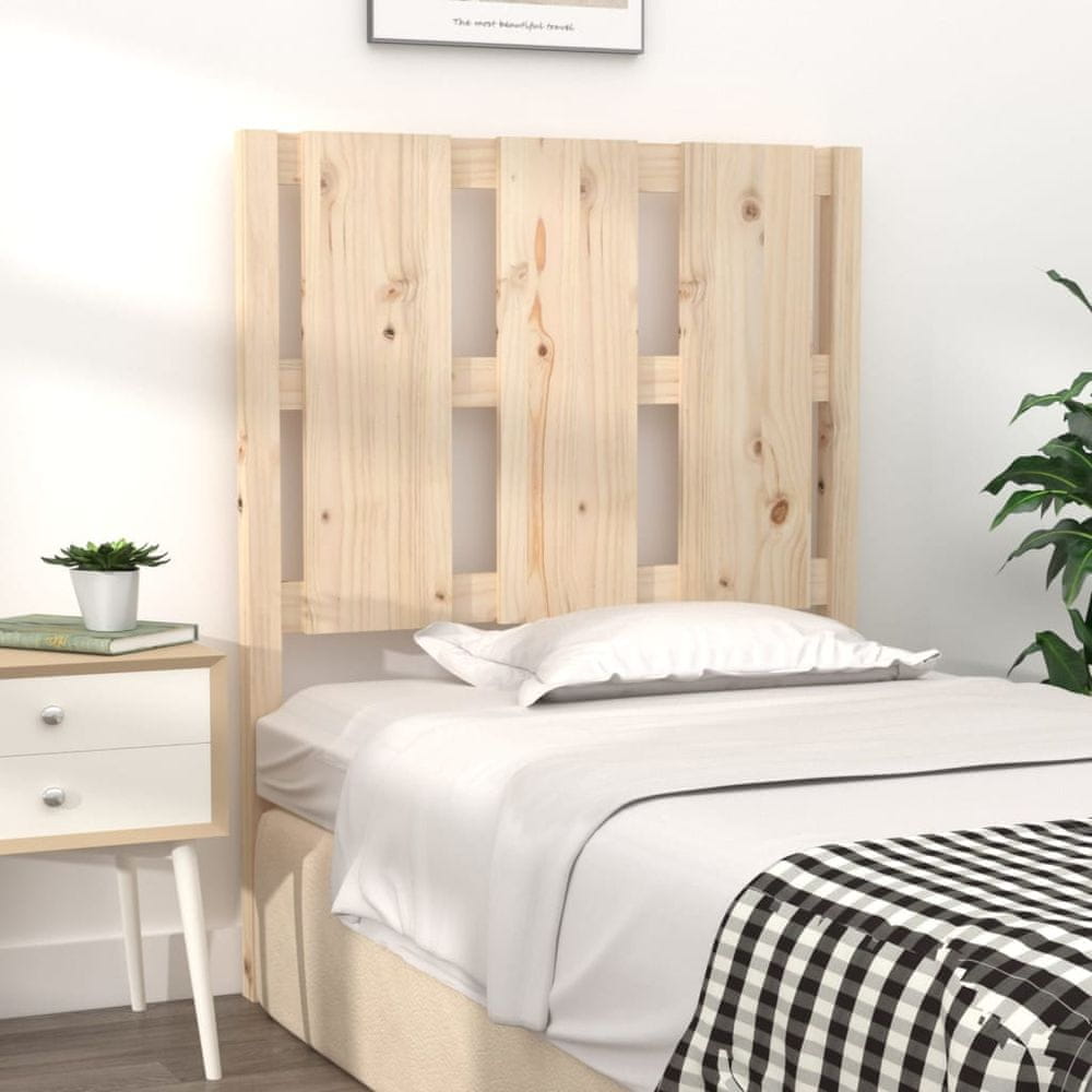 Vidaxl Čelo postele, 80,5x4x100 cm, masívne borovicové drevo